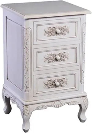 International Caravan Furniture Piece Carved Wood Three End Table