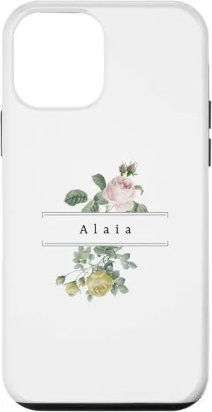 iPhone 12 mini Alaia First Name Vintage Roses Wedding Shower Rose Case