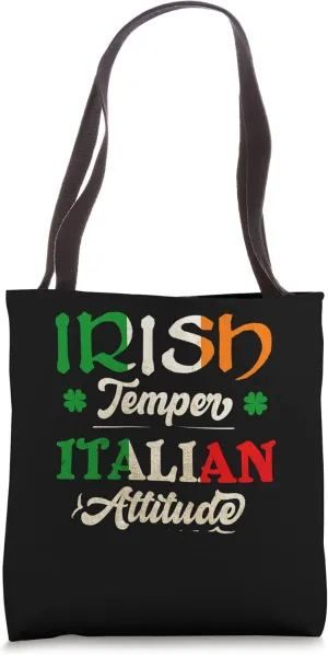 Irish Temper Italian Attitude St. Patrick's Day Lucky Tote Bag