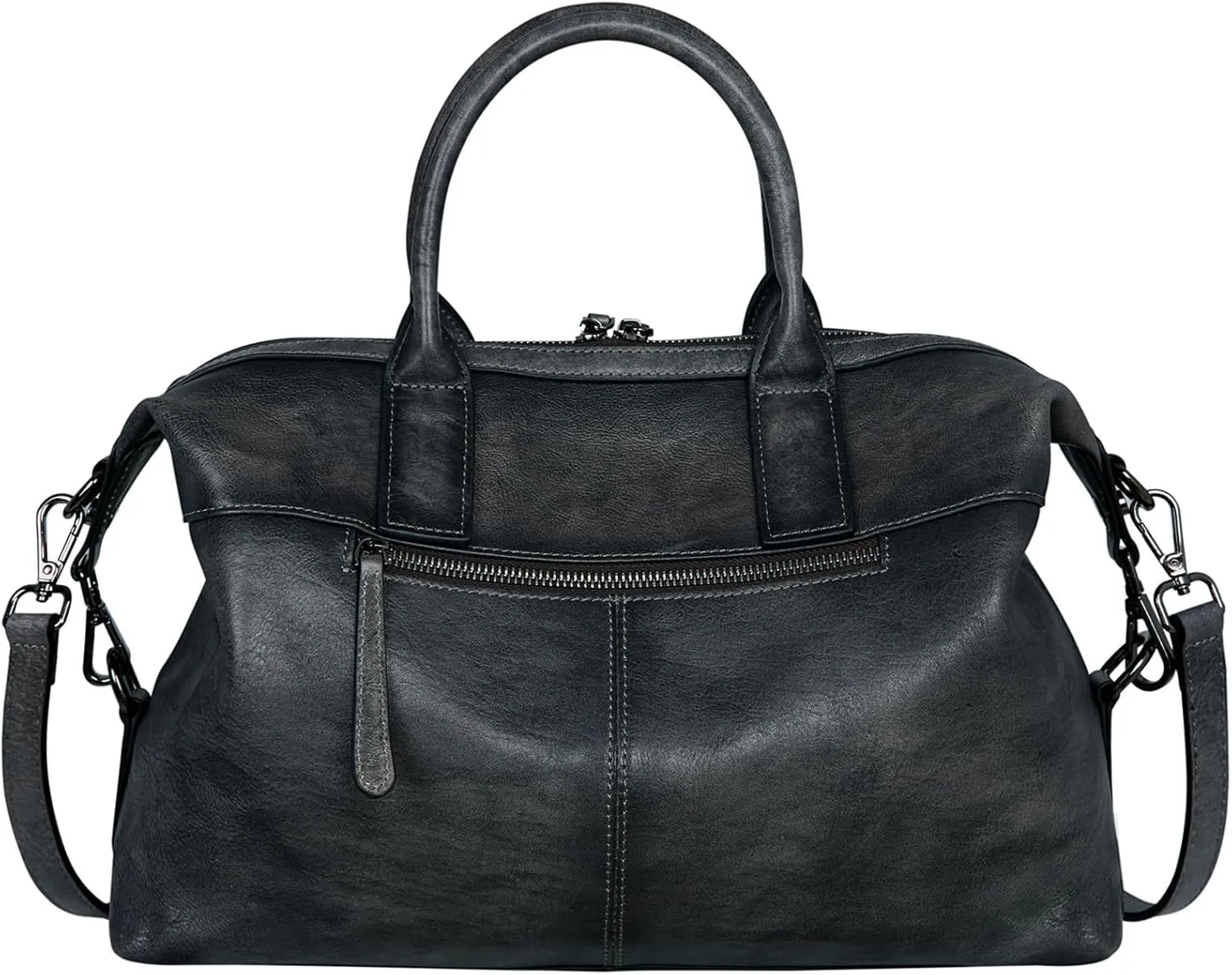 Iswee Genuine Leather Satchel Tote Bag Top Handle Handbag Designer Shoulder Bag Large Capacity Cross Body Bag