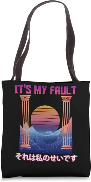 it's my fault Aesthetic Vaporwave Tote Bag