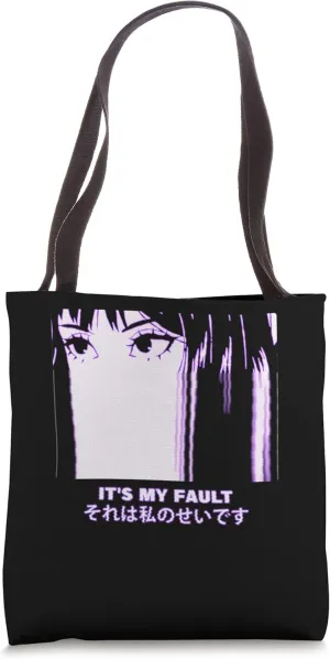it's my fault Vaporwave aesthetic Japanese Tote Bag