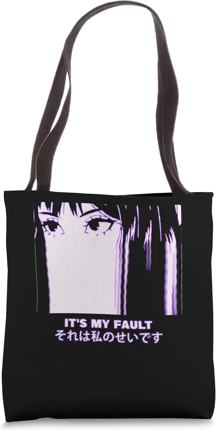 it's my fault Vaporwave aesthetic Japanese Tote Bag