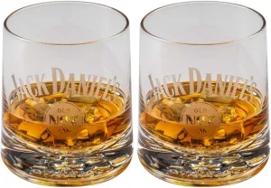 Jack Daniel's s Embossed Double Old Fashioned Glass Drinking Set JD-38710