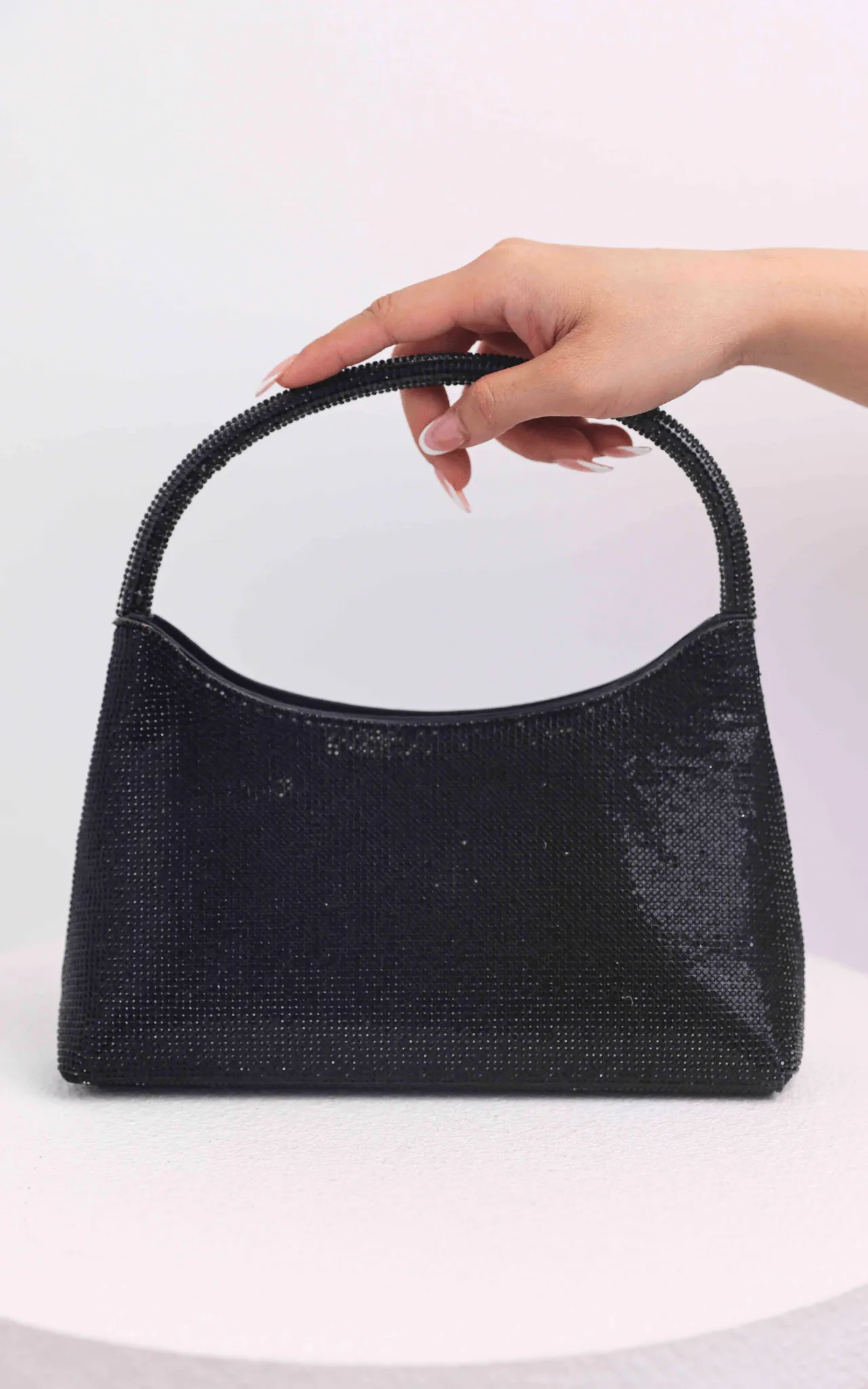 Jayda Rhinestone Bag - Black