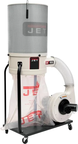 JET Vortex Cone Dust Collector, 2-Micron Canister Filter, 1-1/2 HP, 115/230V 1Ph (Model DC-1100VX-CK)