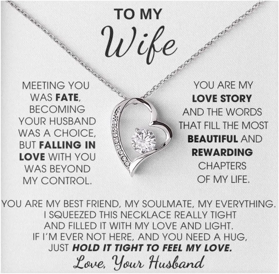 Jewelry To My Wife - Forever Love Necklace, Soulmate, Christmas Birthday Gift