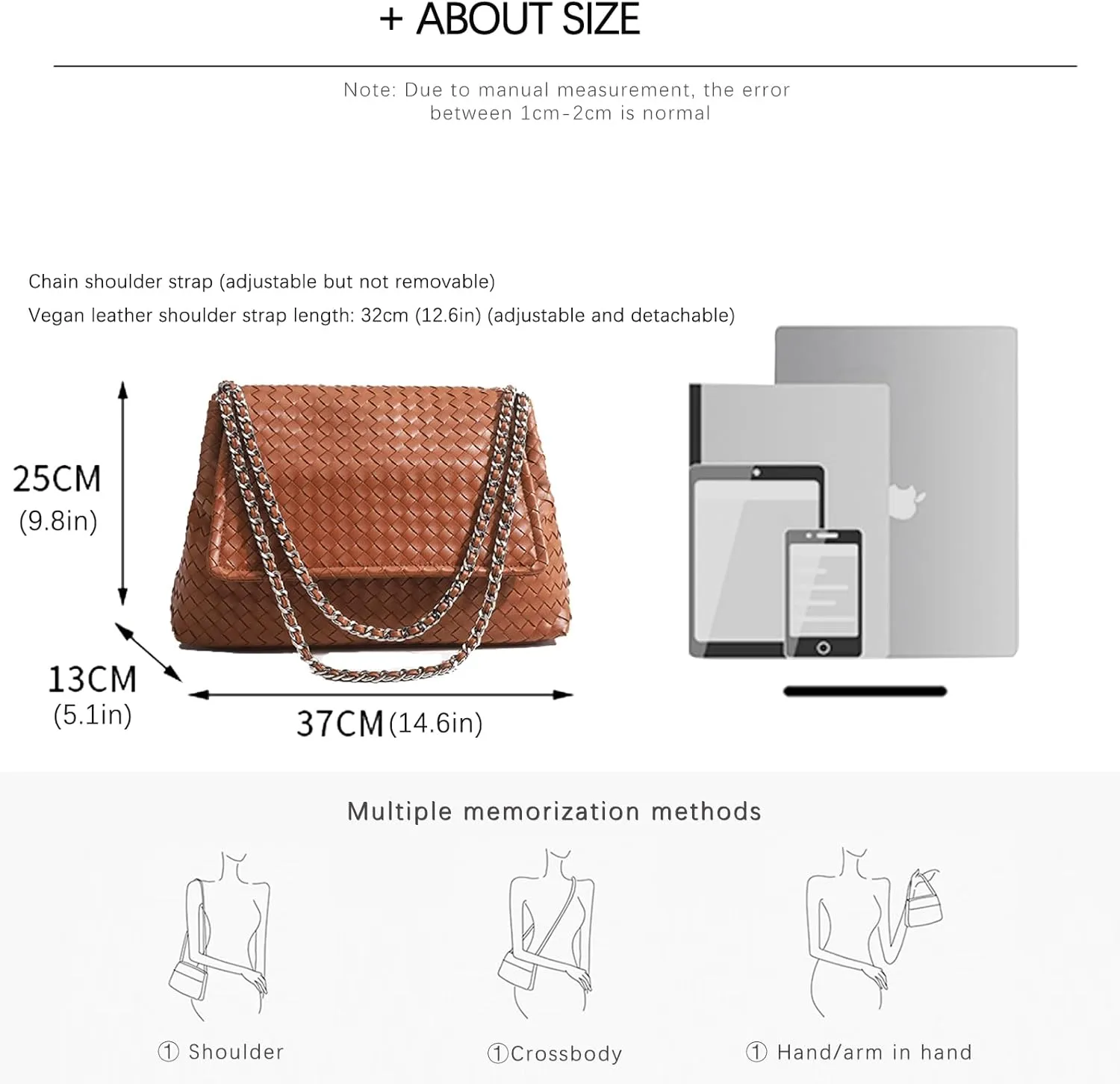JINMANXUE Woven Bag for Women Vegan Leather Tote Bag Summer Beach Handbag Purse Retro Handmade Travel Shoulder Bag
