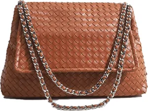 JINMANXUE Woven Bag for Women Vegan Leather Tote Bag Summer Beach Handbag Purse Retro Handmade Travel Shoulder Bag