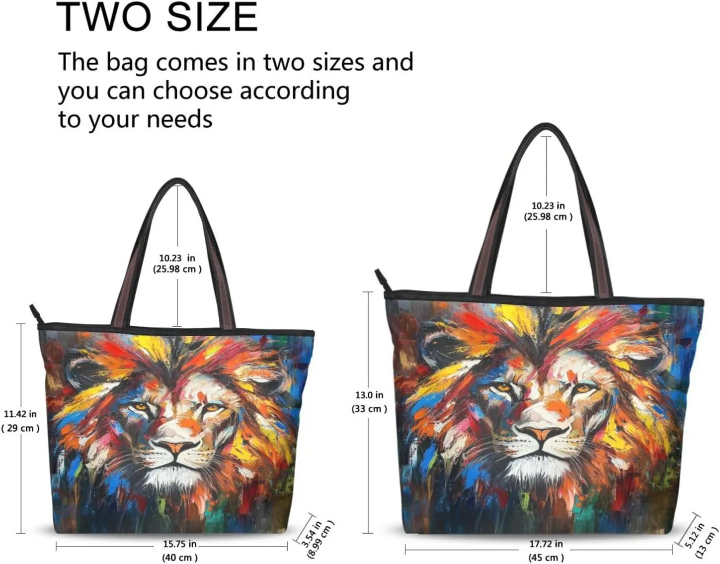 JSTEL Tote Bag for Women with Zipper,Polyester Tote Purse Holiday Tote Bag Work Handbag Women Gift