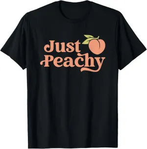 Just Peachy Retro 70s Georgia Peaches Summer Fruit T-Shirt