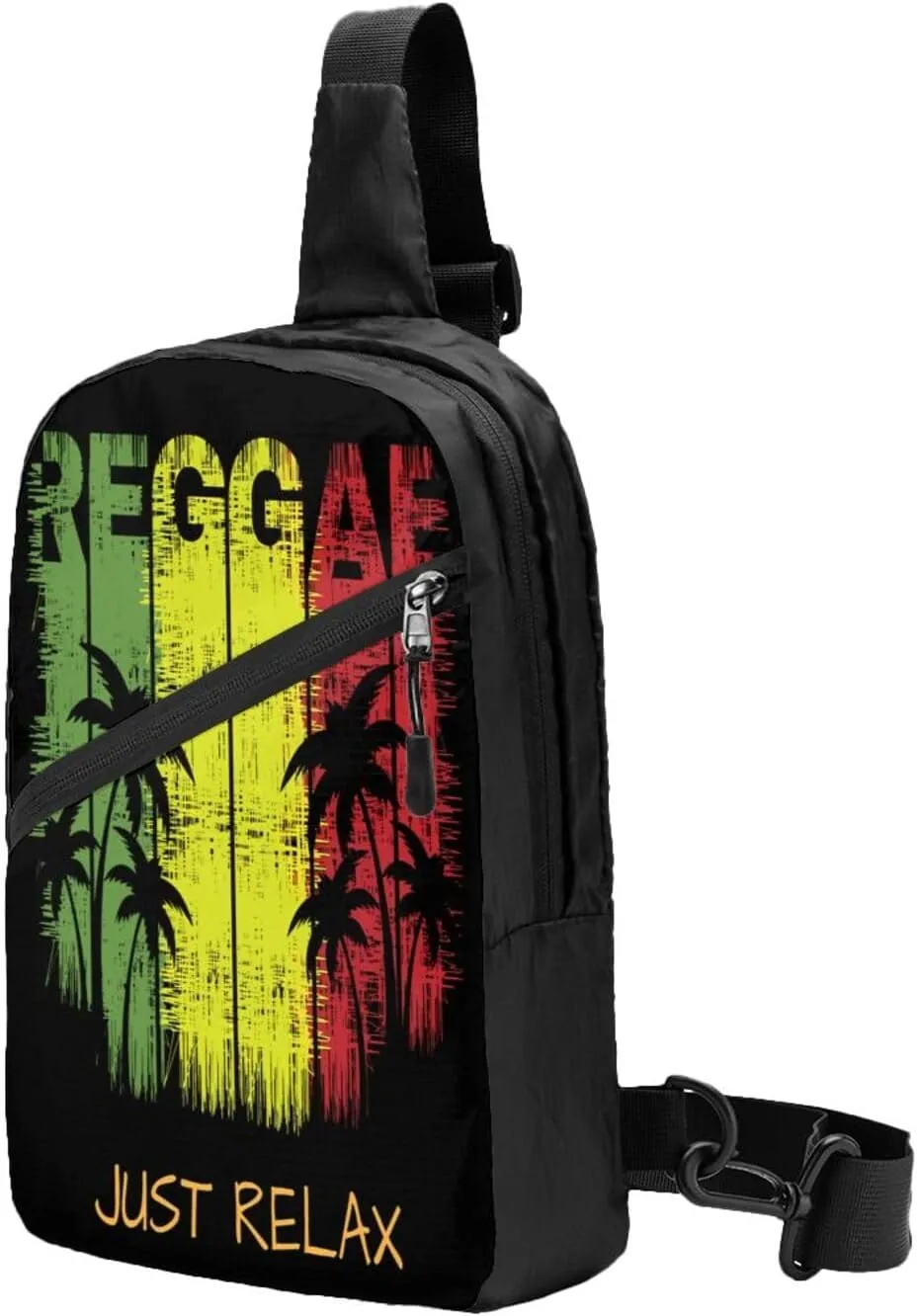 Just Relax Reggae Portable Sling Bags Packable Crossbody Bag Foldable Sport Daypack Reusable Shoulder Backpack Diagonally Chest Bag for Workout Travel