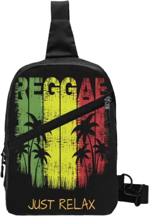 Just Relax Reggae Portable Sling Bags Packable Crossbody Bag Foldable Sport Daypack Reusable Shoulder Backpack Diagonally Chest Bag for Workout Travel