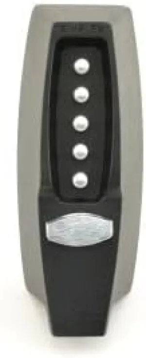 Kaba Simplex 710219 Mechanical Pushbutton Auxiliary Lock with Thumbturn; 1" Deadbolt and 2-3/4" Backset Black Finish