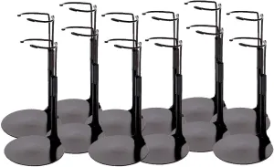 Kaiser Black 2075 - Action Figure Stand with Expandable Waist Wire for 6.5"-11" Dolls - 12 pcs