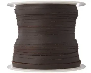 Kangaroo Lacing Flat 6mm Dark Brown 50m Roll