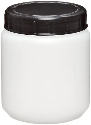 Kartell 226415-0070 HDPE Cylindrical 70mL Lab Specimen and Storage Jar, with Cap (Pack of 10)