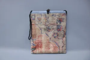 Kilim Bag, Vintage Bag, Hygienic Bag, Washable Bag, Traditional Bag, 12x14, Chic Bag, Women Casual Kilim Bag, Handmade Rug Bag, Woven Bag,