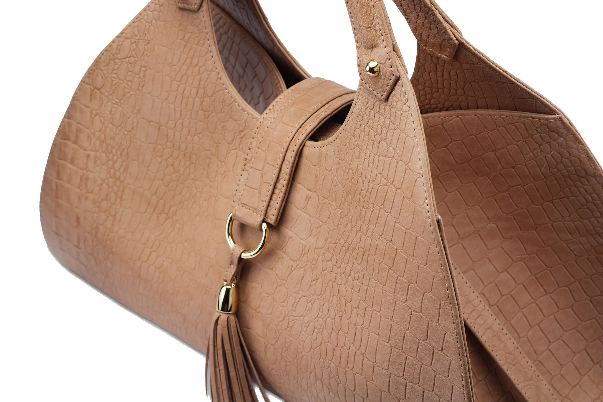 KIMBERLEY - Tan, Embossed Crocodile