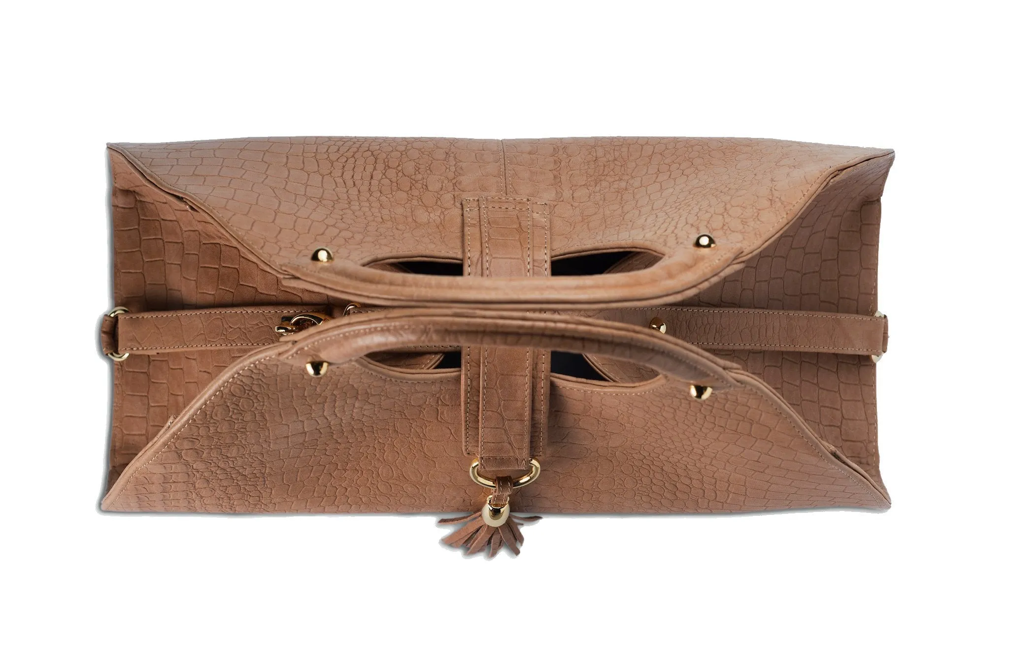 KIMBERLEY - Tan, Embossed Crocodile