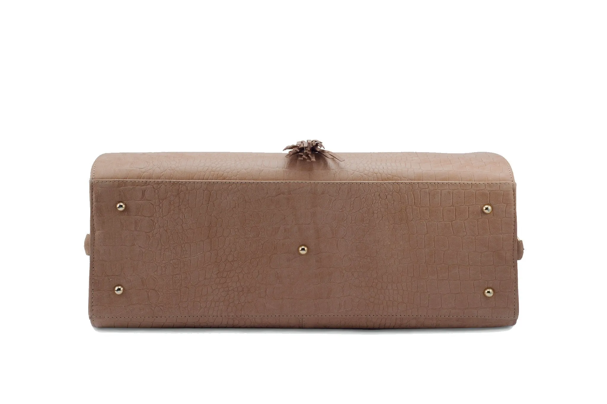 KIMBERLEY - Tan, Embossed Crocodile