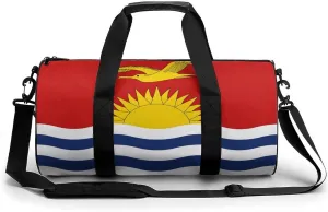 Kiribati Flag Gym Bag for Men Women with Wet Pocket Travel Duffel Sports Overnight Weekender