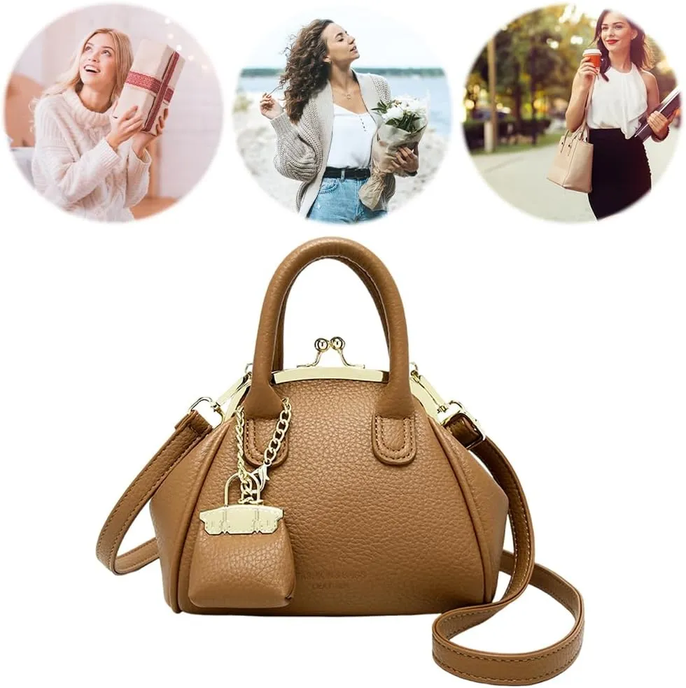 Kiss Lock Purse and Handbags Women's Kiss Lock Crossbody Bag Kisslock Shoulder Bags Satchel Bags Top Handle Handbag Clutch