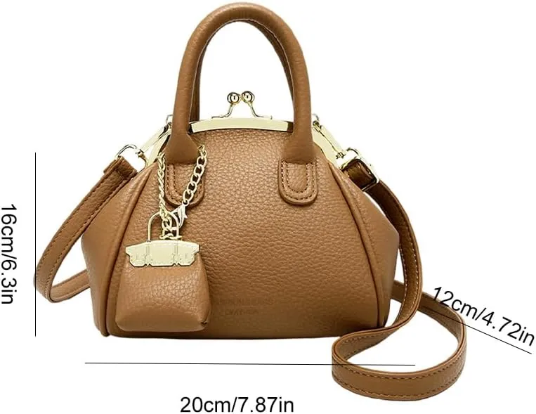 Kiss Lock Purse and Handbags Women's Kiss Lock Crossbody Bag Kisslock Shoulder Bags Satchel Bags Top Handle Handbag Clutch