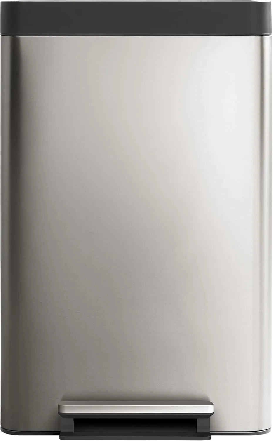 KOHLER 13-Gallon Stainless Steel Step Trash Can, Stainless Steel, Hands-Free Pedal, Quiet-Close Lid, Fingerprint-Resistant, Durable, K-20940-ST
