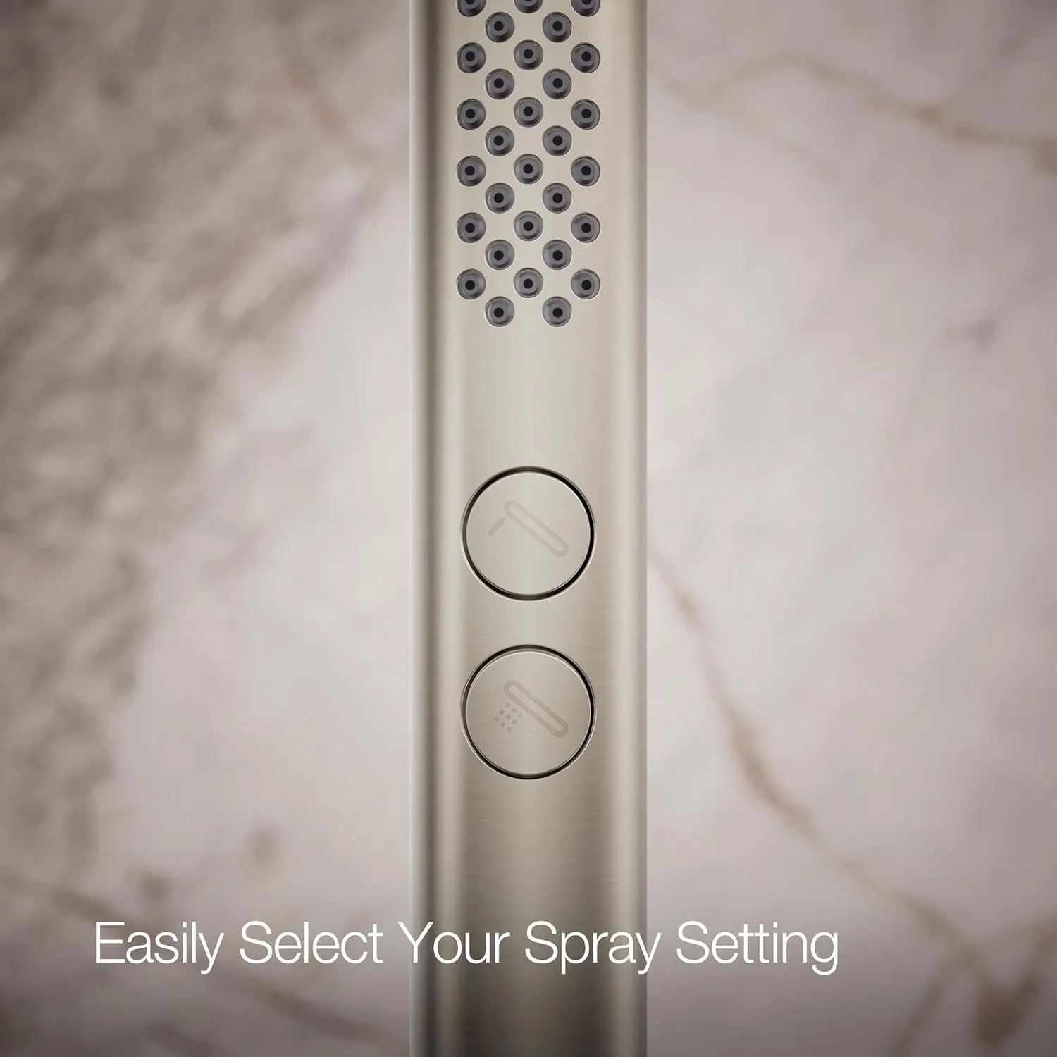 KOHLER 21335-G-BN Shift   Round Two-Function Handshower, Handheld Showerhead with 2 Spray Settings, 1.75 GPM, Vibrant Brushed Nickel