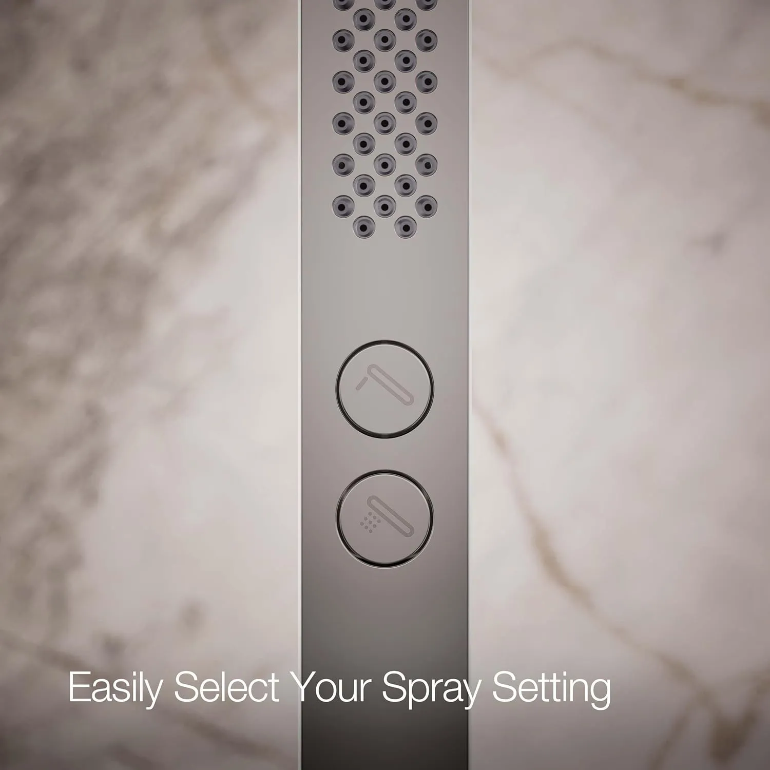 KOHLER 21336-TT Shift   Square Two-Function Handshower, Handheld Showerhead with 2 Spray Settings, 2.5 GPM, Vibrant Titanium