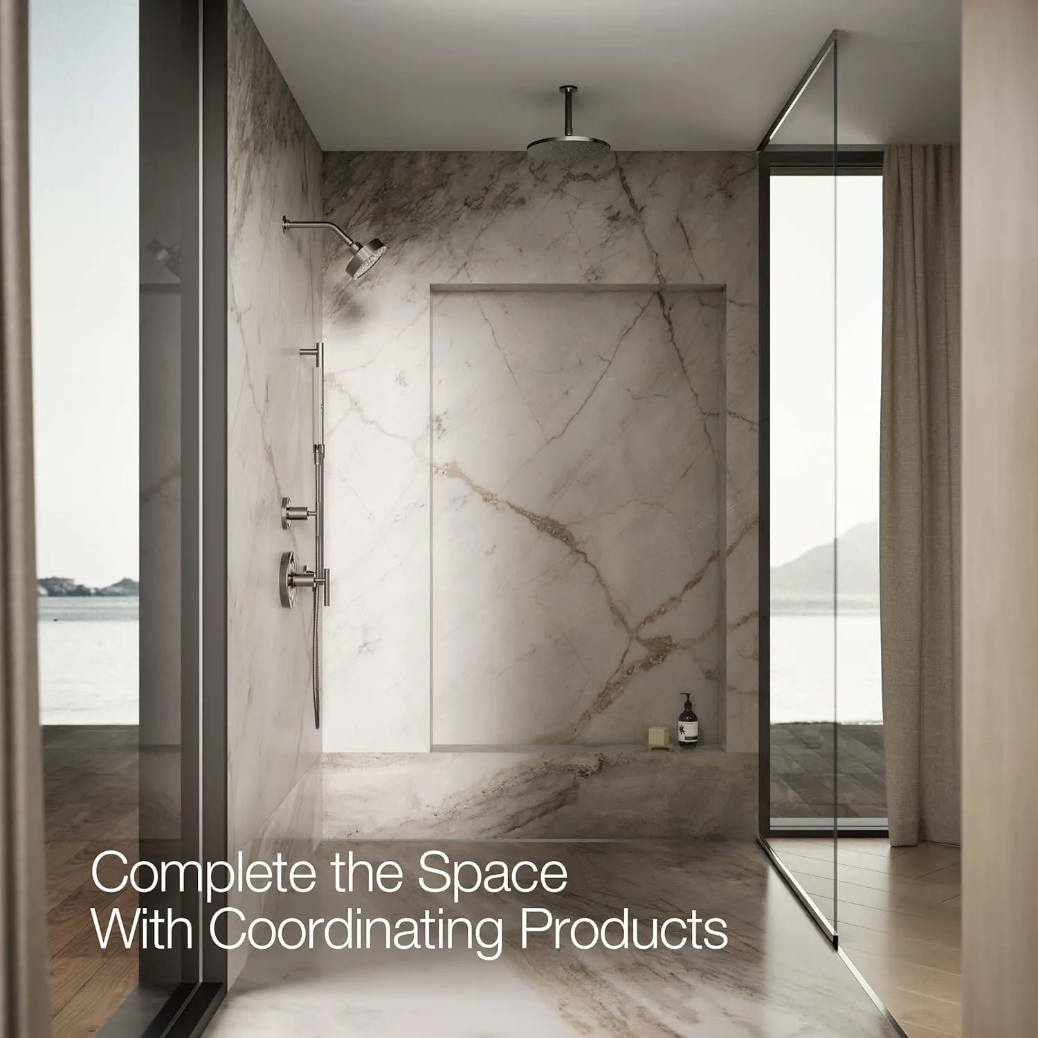 KOHLER 21336-TT Shift   Square Two-Function Handshower, Handheld Showerhead with 2 Spray Settings, 2.5 GPM, Vibrant Titanium