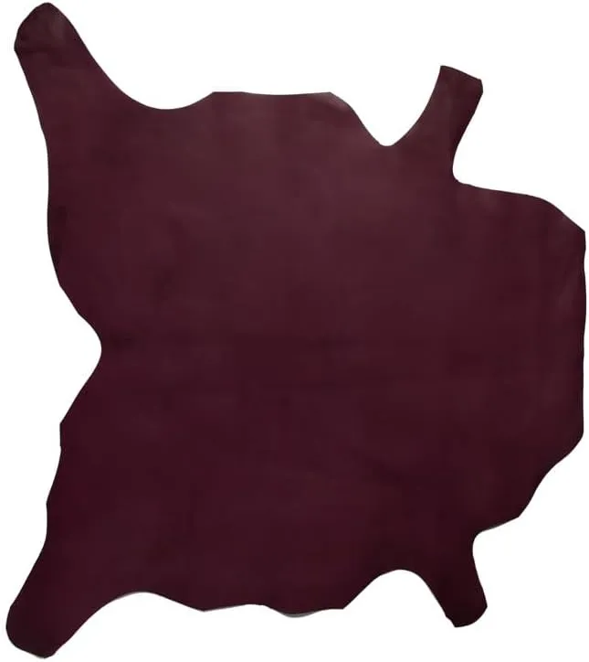 Korba Buffalo Calf, Burnishable Veg Tanned Hide, Purple