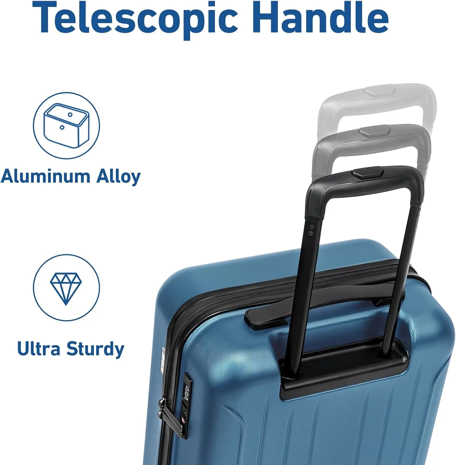 KYME Airline Approved 20 Inch Carry On Luggage, Hardside Suitcase with TSA Lock, 360° Spinner Wheels, 22x14x9, Aurora Blue