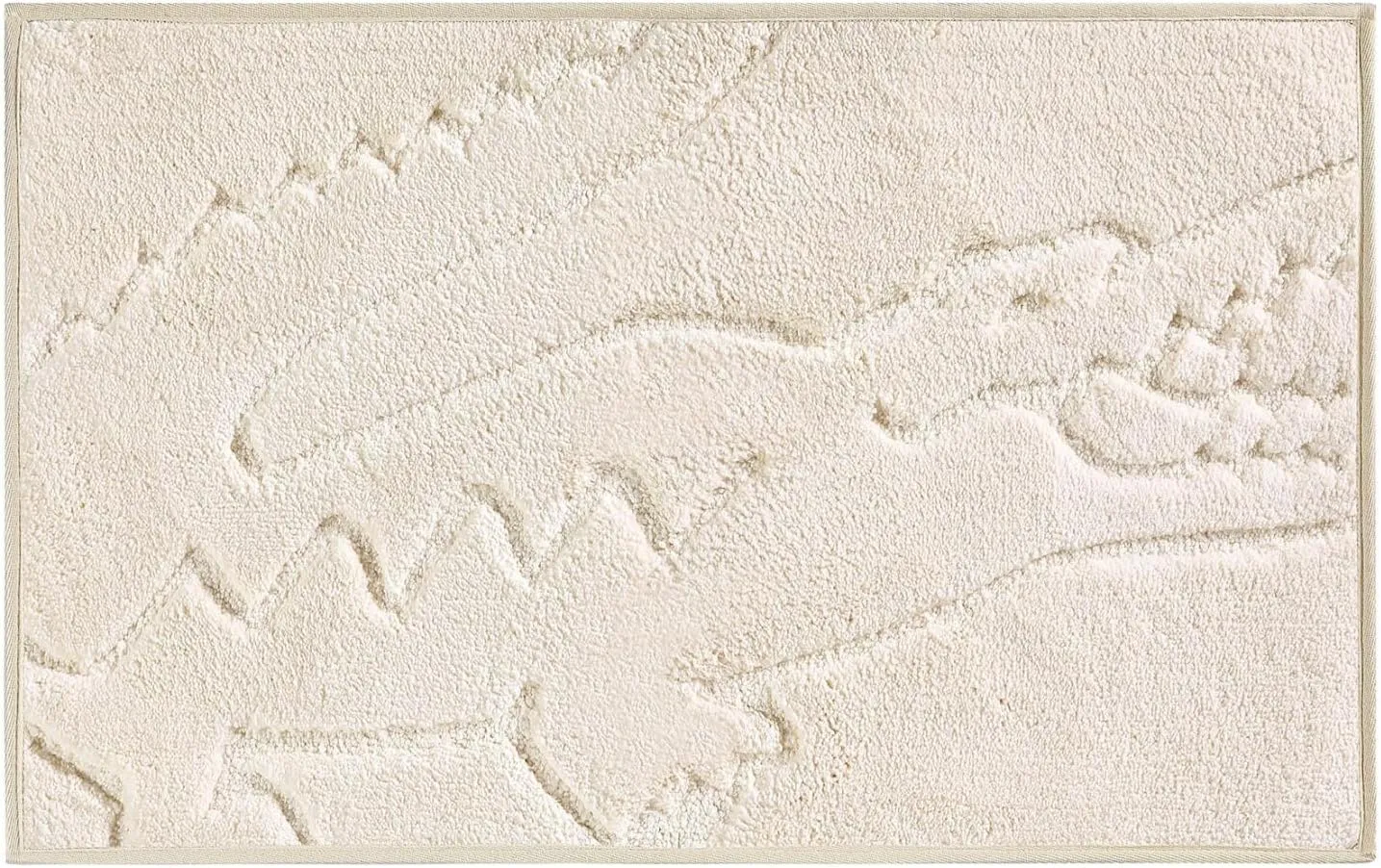 Lacoste Heritage Bath Rug, 32" x 20", 100% Polyester, Chalk