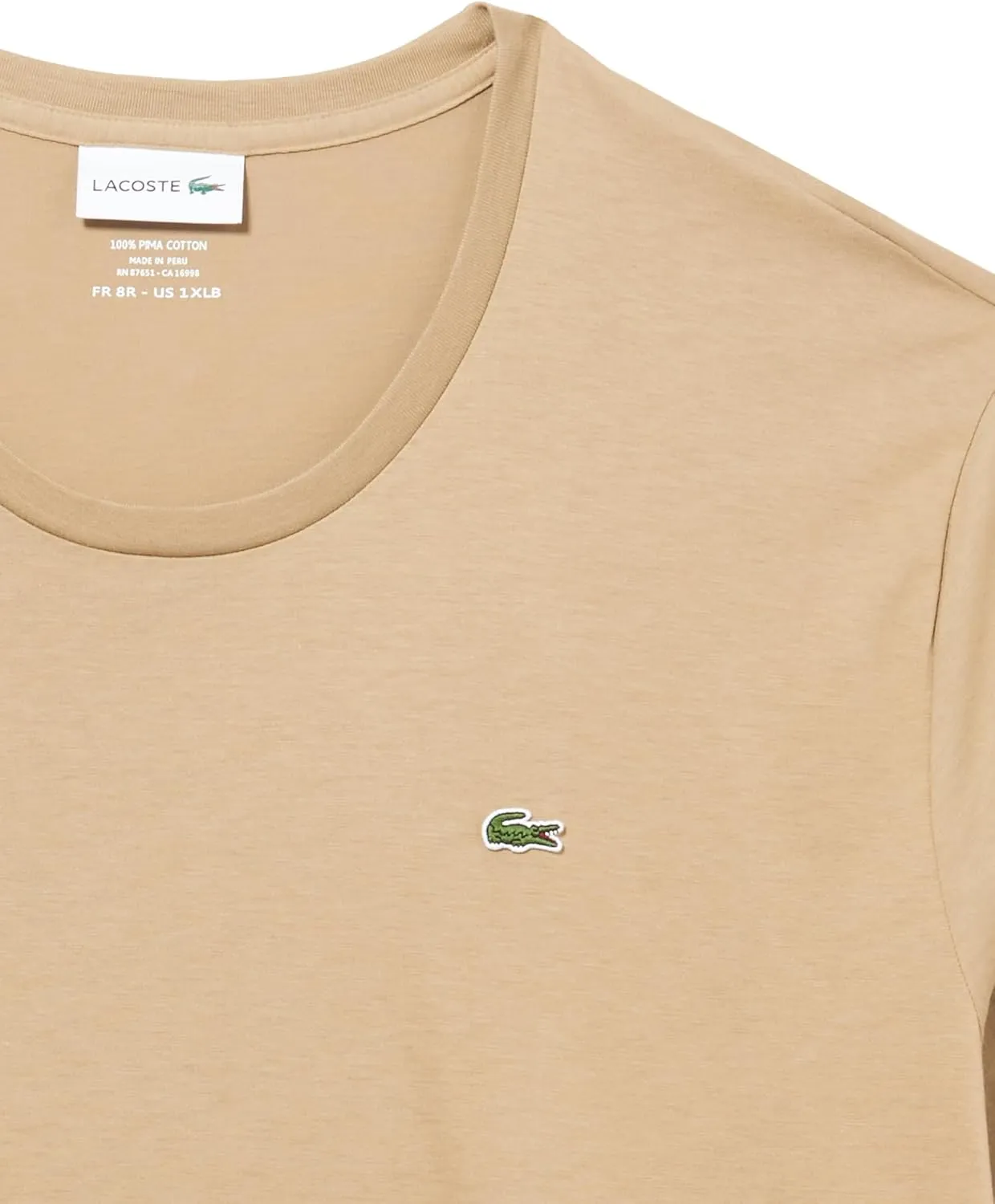 Lacoste Men's Big Fit Crew Neck Cotton Jersey T-Shirt