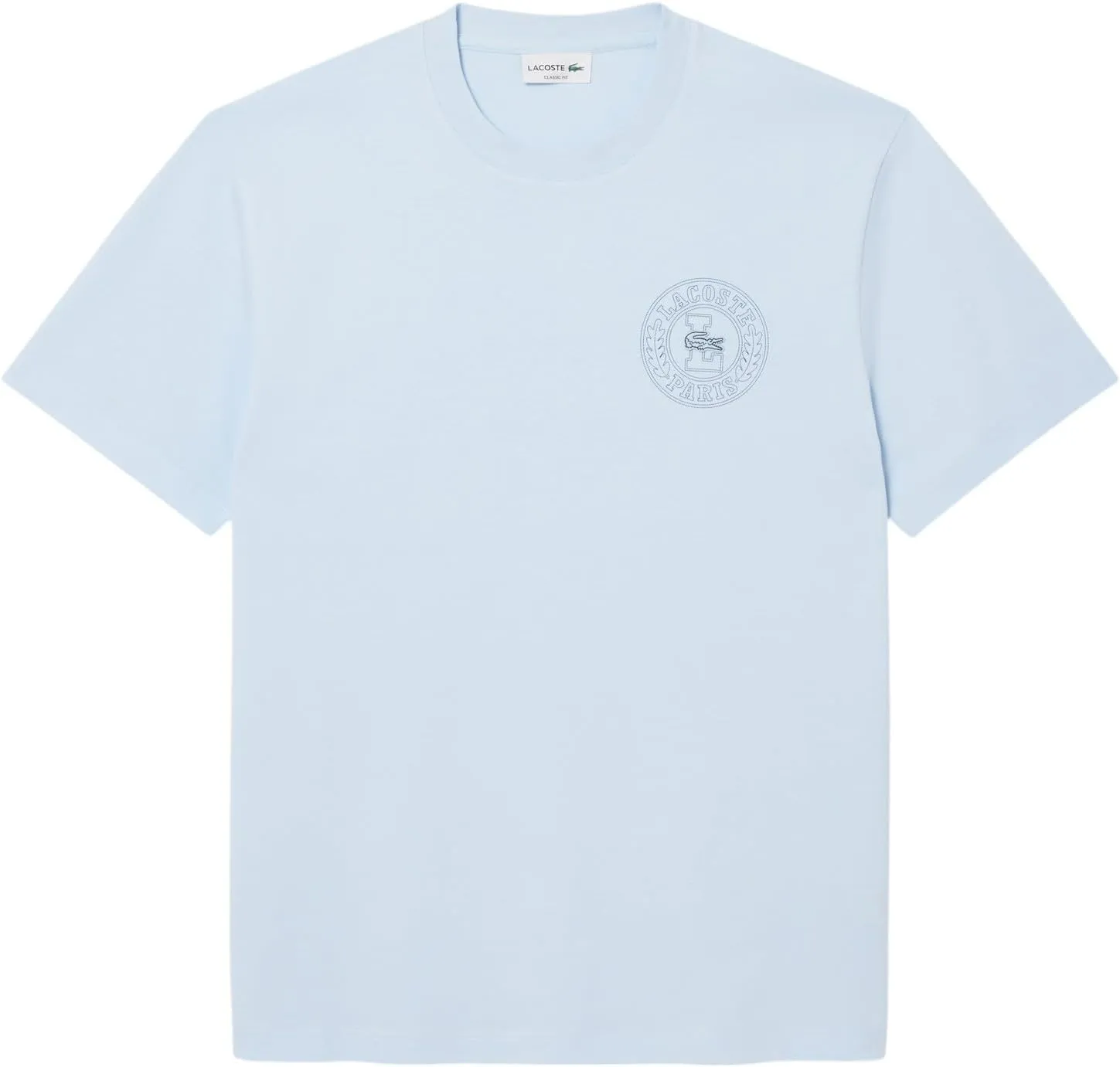 Lacoste Men's Classic Fit Embossed Croc Ribbed Collar T-Shirt