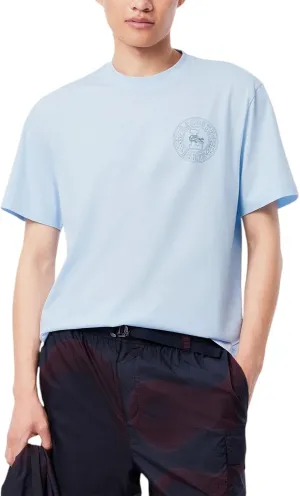 Lacoste Men's Classic Fit Embossed Croc Ribbed Collar T-Shirt