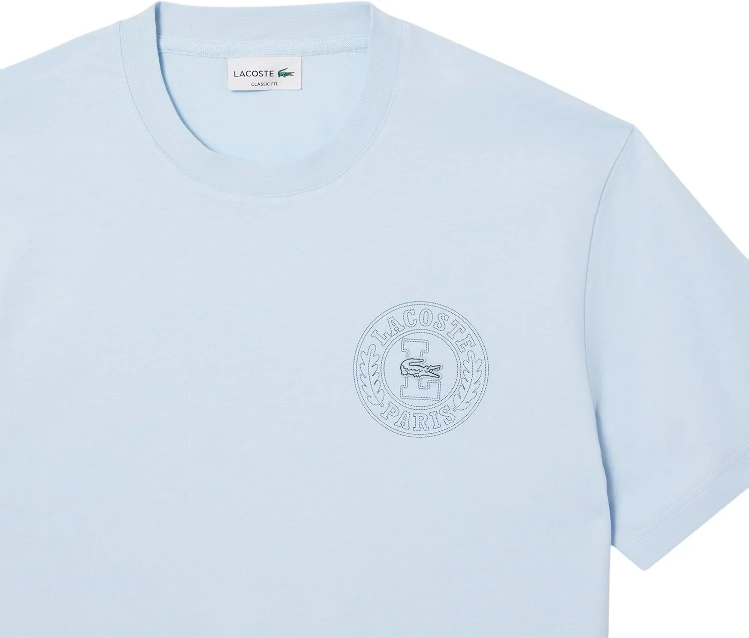 Lacoste Men's Classic Fit Embossed Croc Ribbed Collar T-Shirt