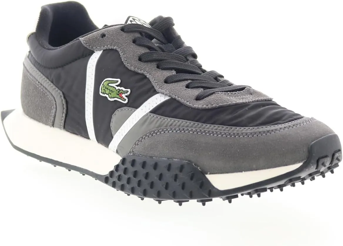Lacoste Mens L-Spin Deluxe Sneaker, BLK/DK Gry, 9.5