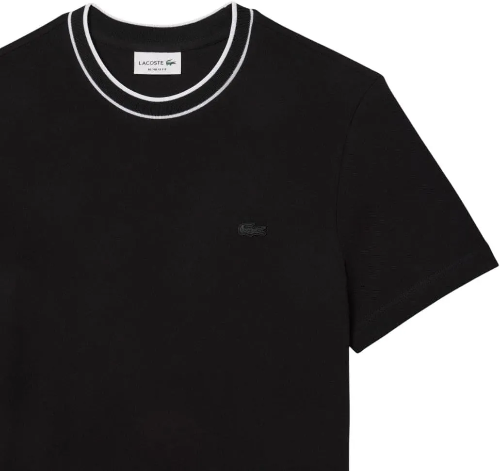 Lacoste Men's Piqué Stripe Collar T-Shirt