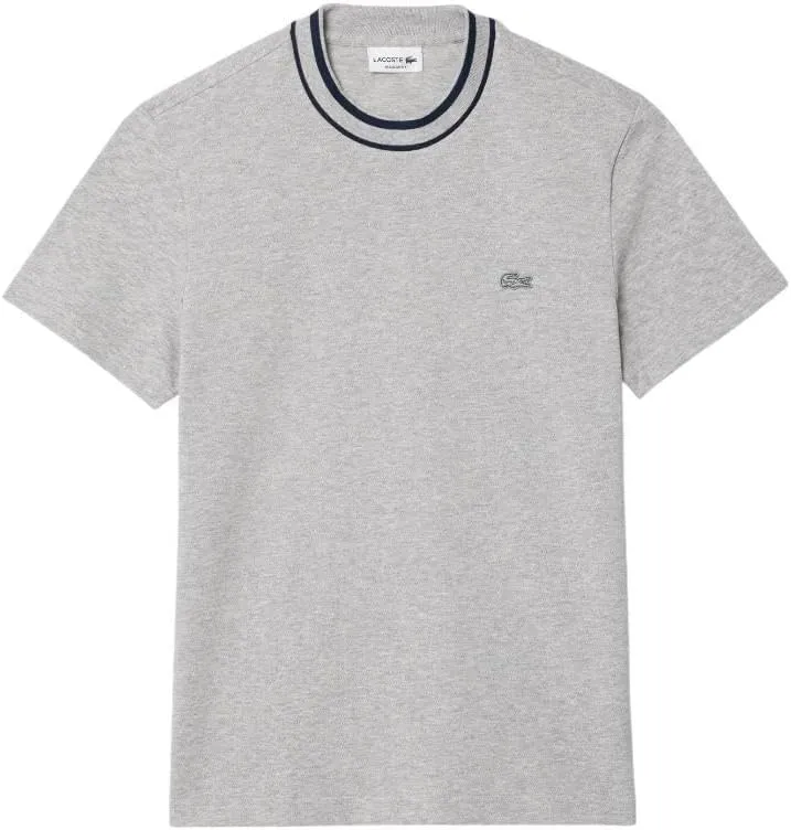 Lacoste Men's Piqué Stripe Collar T-Shirt