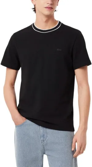 Lacoste Men's Piqué Stripe Collar T-Shirt