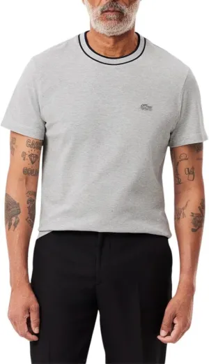 Lacoste Men's Piqué Stripe Collar T-Shirt