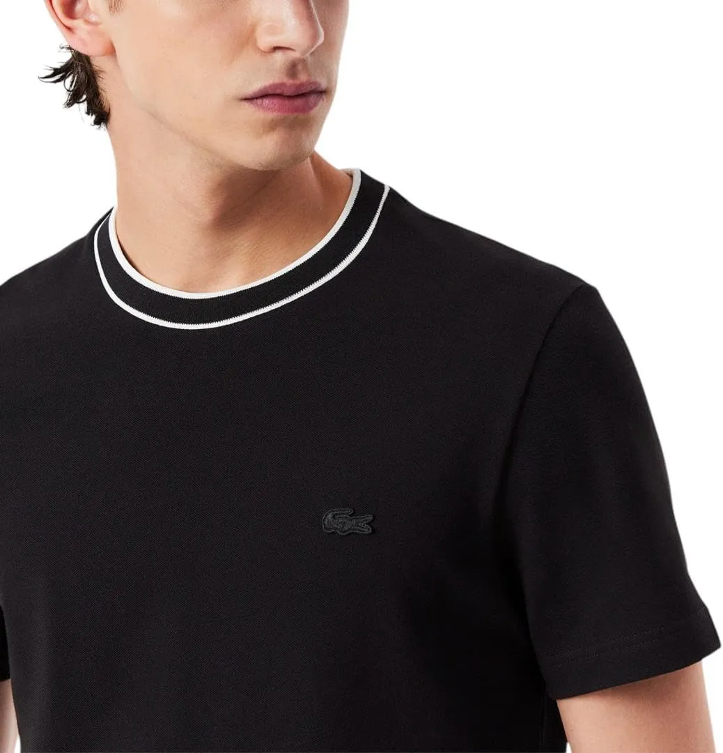 Lacoste Men's Piqué Stripe Collar T-Shirt