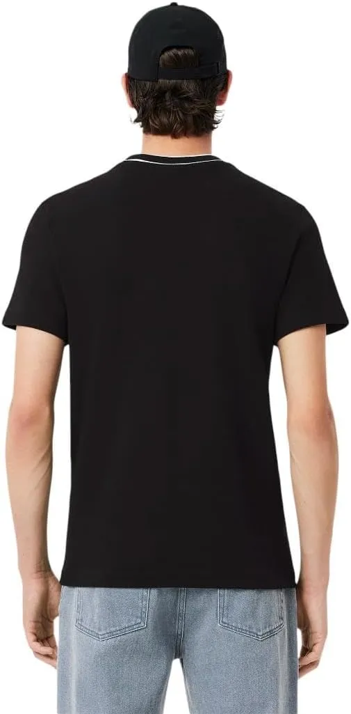 Lacoste Men's Piqué Stripe Collar T-Shirt