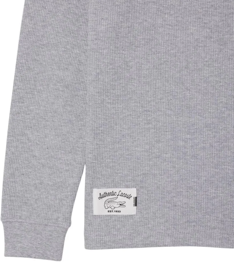 Lacoste Men's Regular Fit Long Sleeve Waffle Henley