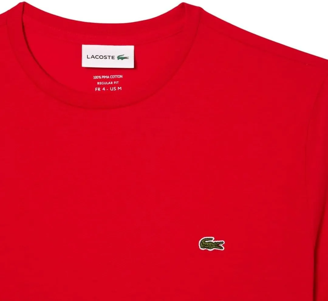 Lacoste Men's Short Sleeve Pima Jersey Crew Neck Tee