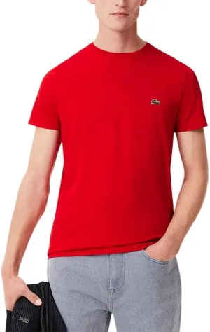 Lacoste Men's Short Sleeve Pima Jersey Crew Neck Tee