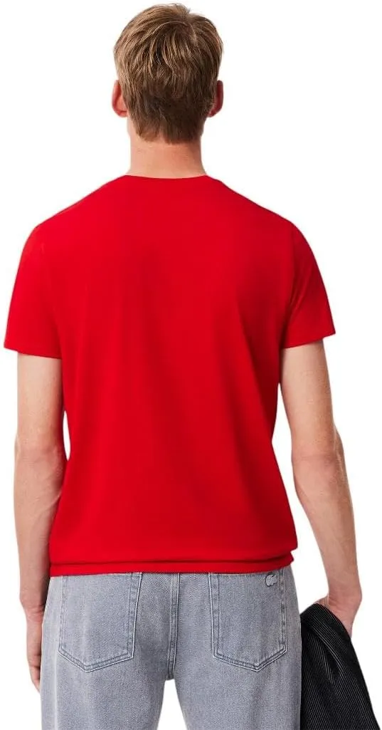 Lacoste Men's Short Sleeve Pima Jersey Crew Neck Tee